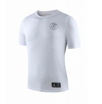 Camiseta de fútbol de entrenamiento PSG Jordan 2019-2020 Blanco